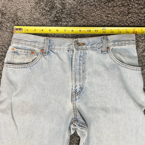 Levi’s 550 relaxed tapered high rise light blue cotton denim jeans size 12L - Picture 3 of 16